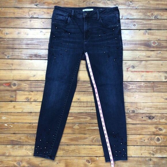 MAVI Tess crystal jeans high-rise skinny beaded pearls incrusted size 30 - Picture 8 of 13